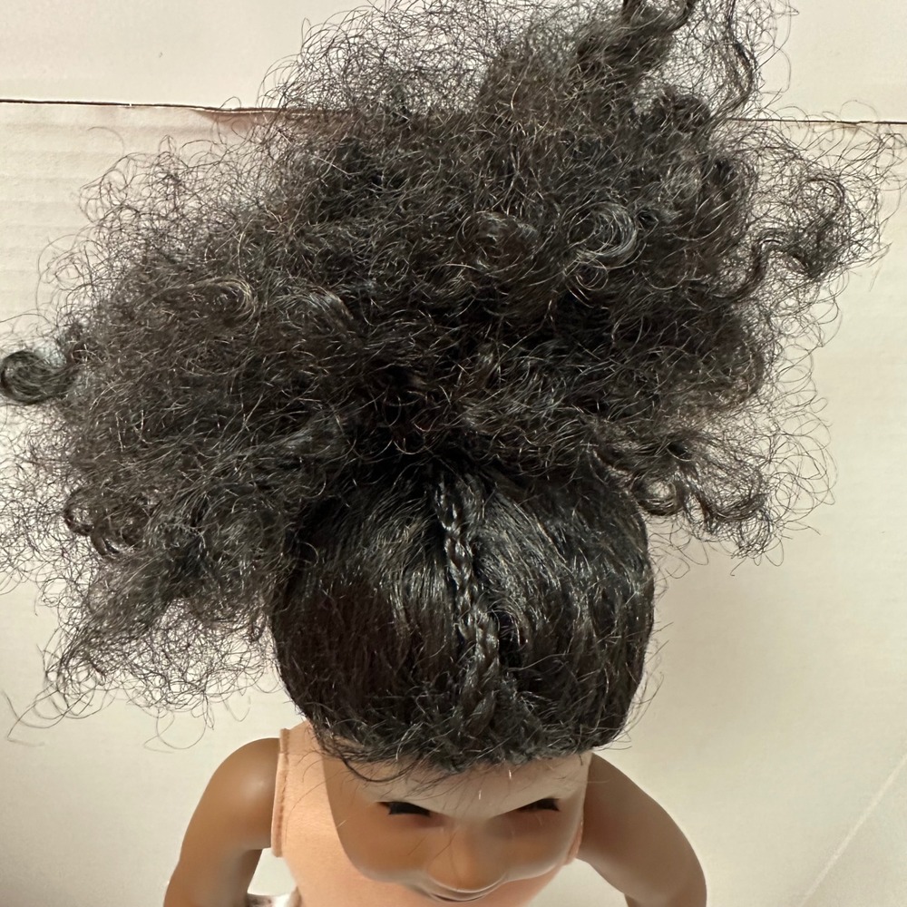 American Girl 18" Doll Dark Skin Brown Eyes Curly Hair TLC Nude - Picture 2 of 16